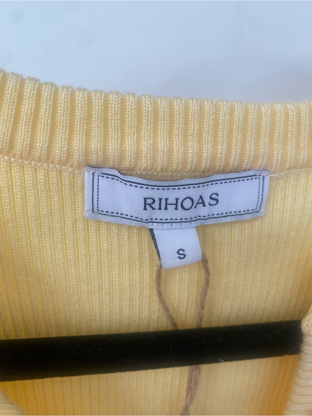 RIHOAS Pale Yellow Ribbed Tank Top - Picture 3 of 3